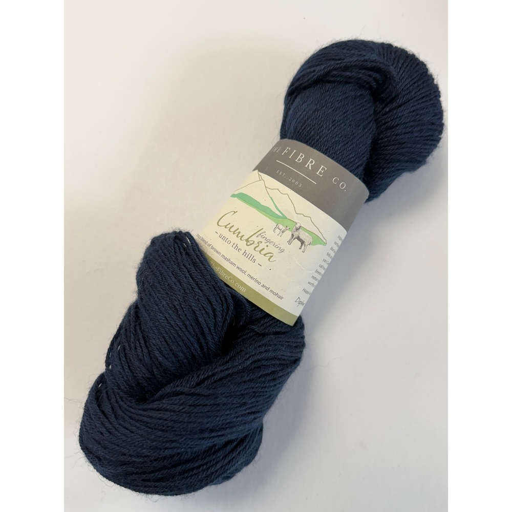 New The Fibre Co Cumbria Yarn Derwentwater Navy Blue Wool Mohair Blend